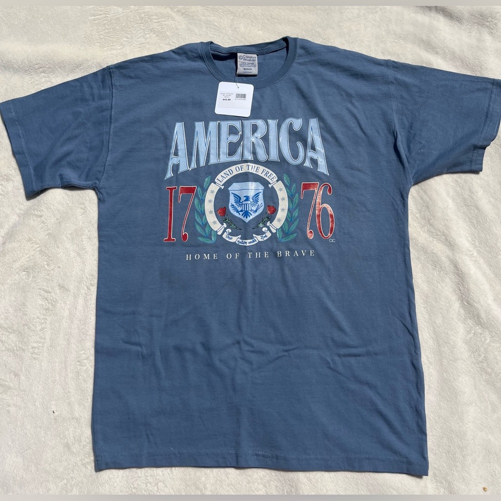 Patriotic Blue Graphic Tee